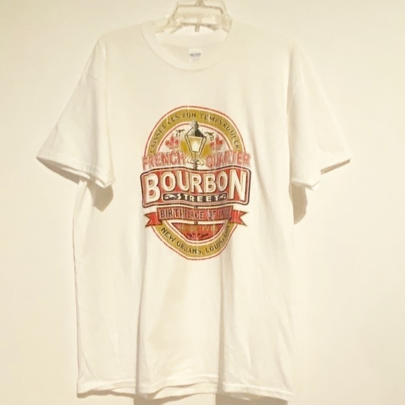𝅺FRENCH Quarter Bourbon Street Graphic Tee Shirt LG - Picture 1 of 6